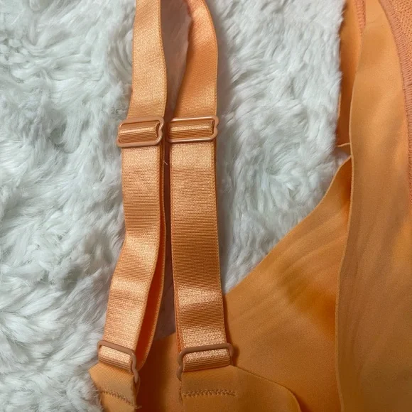 Ashley Stewart Lace Side Smoothing Wireless Bra Papaya 38D - Picture 14 of 16